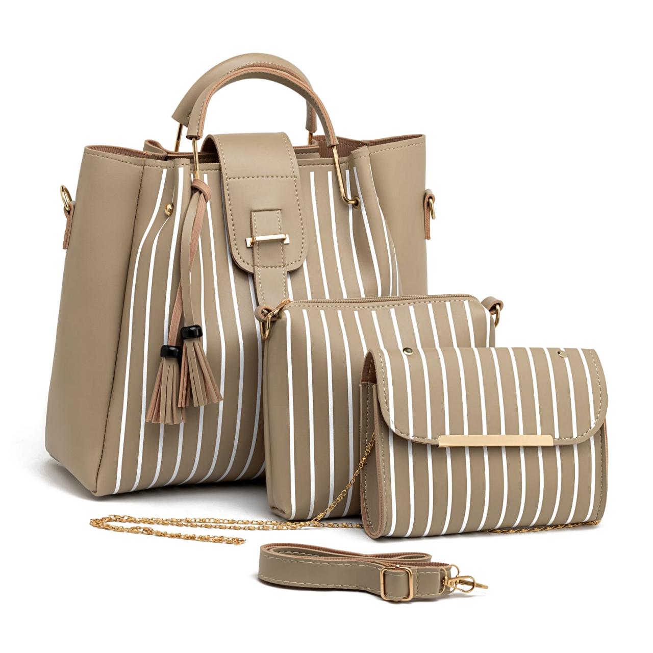 Zara-Beige with white Stripes